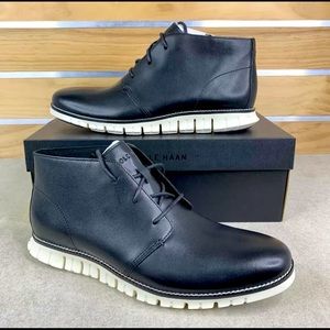 COLE HAAN NWT ZEROGRAND CHUKKA BLACK MENS DRESS SHOES SIZE 11.5